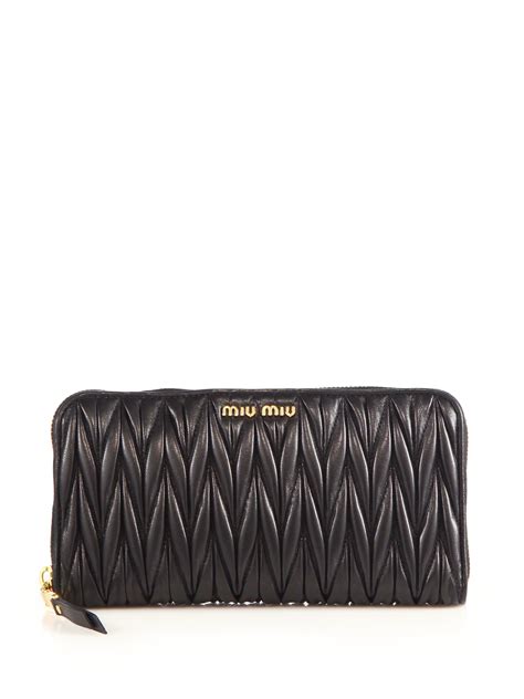 miu miu matelasse continental wallet|Miu Miu Matelassé Nappa Leather Wallet .